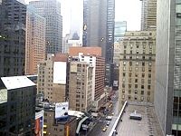 Window View of a 14th-Floor Office Space for Lease at 729 Seventh Avenue, Manhattan.