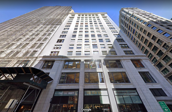 The Lowell Building, an Art Deco-style office building at1140 Broadway, near Madison Square Park.