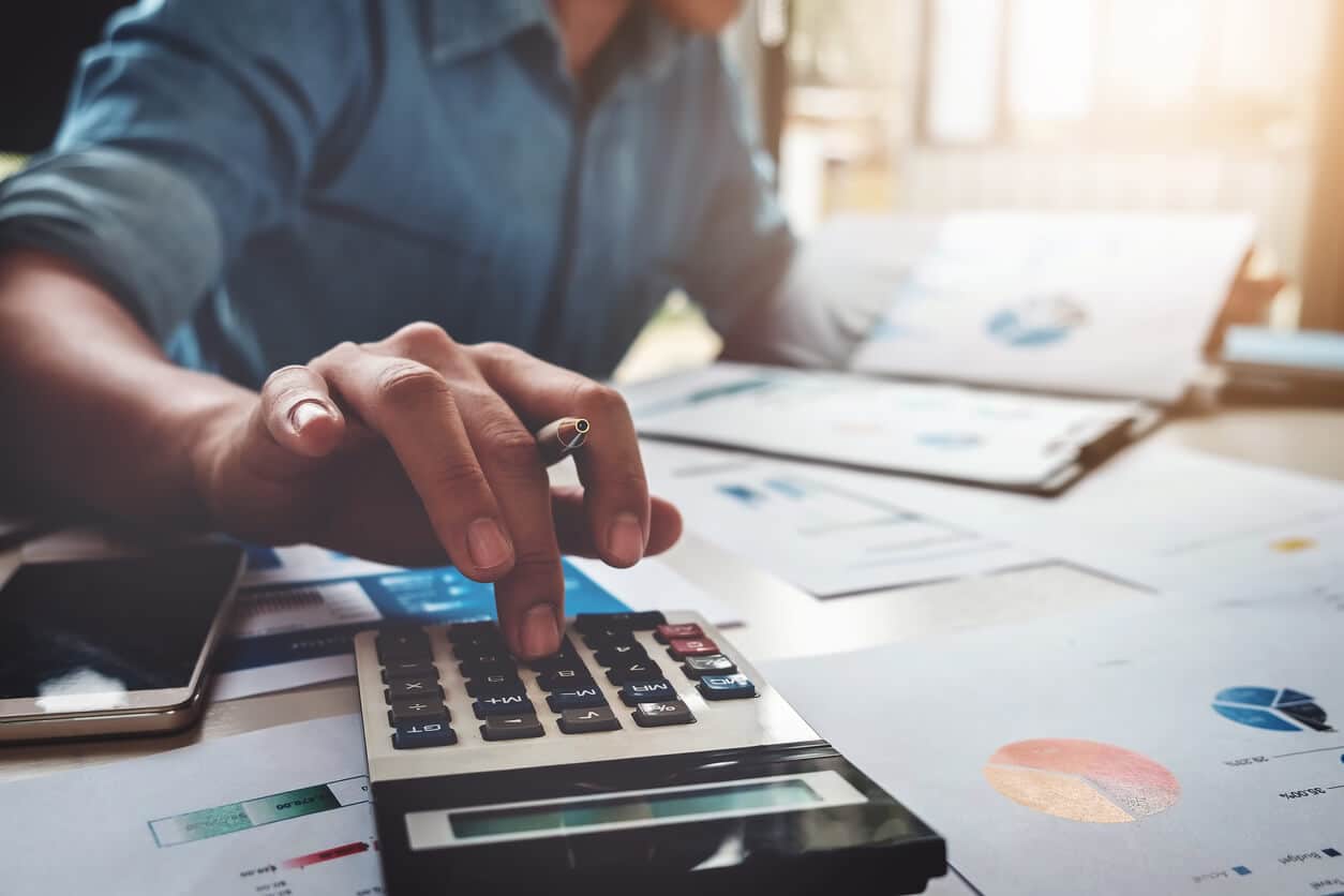 Accountant at his desk